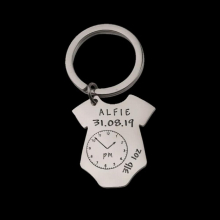 Baby Information Name Birth Time ...Birthday Memorial Keychain Gift Stainless Steel Portable Keyring