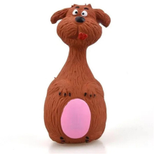 (Brown dog) Latex Chew Toys for Aggressive Animal Squeaky Toy
