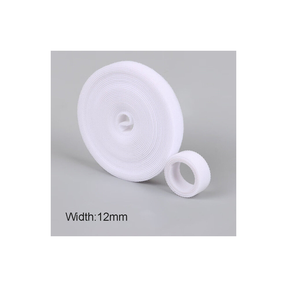 (White, 5M) 5M/Roll 12Mm Width Cable Organizer Usb Cable Winder Management Nylon Free Cut Ties Mouse Earphone Cord Cable Ties 9149027265021