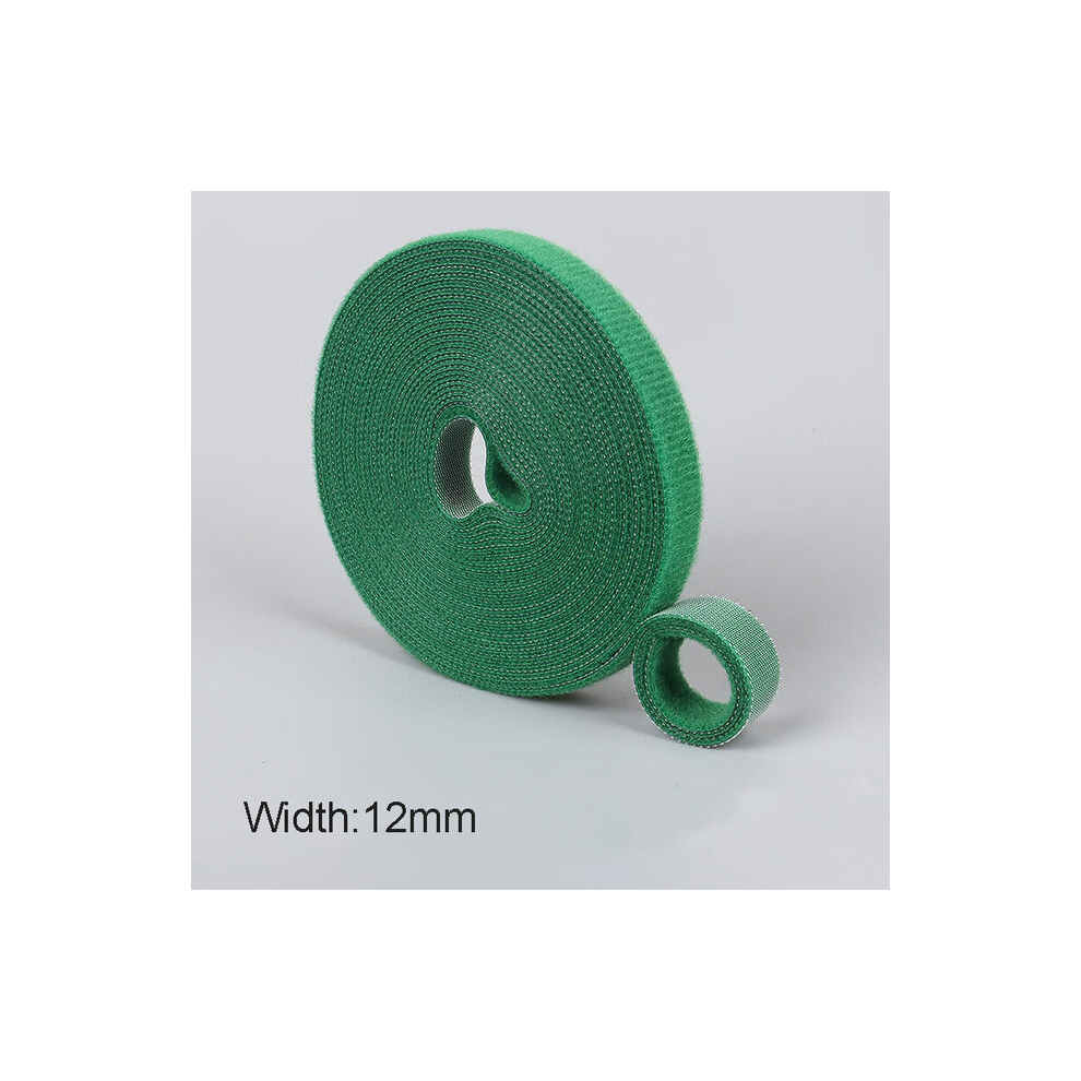 (Green, 5M) 5M/Roll 12Mm Width Cable Organizer Usb Cable Winder Management Nylon Free Cut Ties Mouse Earphone Cord Cable Ties 9149027265175
