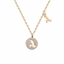 925 Sterling Silver 26 Letters Necklace Collier Female Alphabet Initial Pendant Necklace Party Daily Jewelry