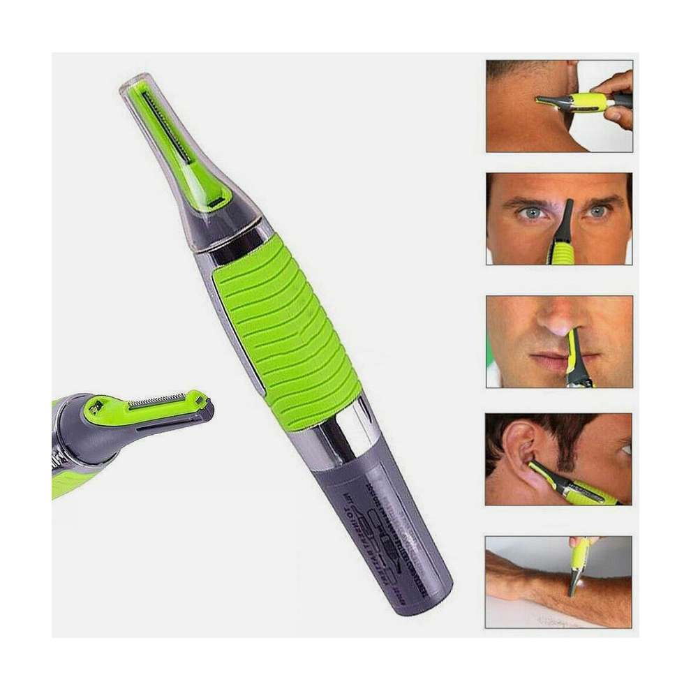 Newjass Light Nose Ear Neck Nasal Eyebrow Sideburns Hair Trimmer Clipper Remover All In