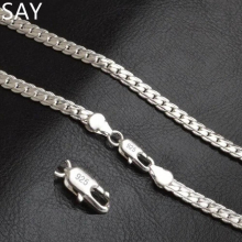 925 Silver Necklace Pendant 6MM 16-24INCH Jewelry For Women Man Side chains Wedding Gift WN-619