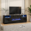 Living And Home Recessed Electric Fireplace TV Stand with Closed Storage 1