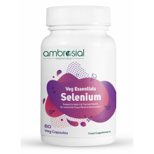 Ambrosial Selenium Tablets 200Mcg High Strength Selenium Supplements, Healthy Hair, Skin & Nails 60 Vegan Capsules, Dietary Supplement