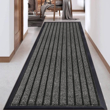 (Grey, 80x150cm) Rubber Door Mat Heavy Duty Outdoor Indoor Floor Mats Non-Slip Hallway Runner