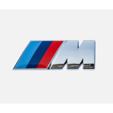(Silver, 5.4cm*2..0cm) 1X REPLACEMENT M SPORT LOGO BADGE STICKER BOOT TRUNK FITS BMW M, 3, 5, X Series