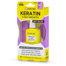 Nail-Aid Keratin 3-Day Growth Nail Treatment & Strengthener - Grows Nails in 3 Days, Strengthens & Delivers Ultra-Gloss Armor-Hard Finish