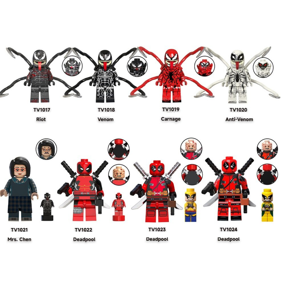 Fit Lego Marvel Avengers Super Heroes Mini Figures 8pcs Spider-Man Minifigures Building Blocks