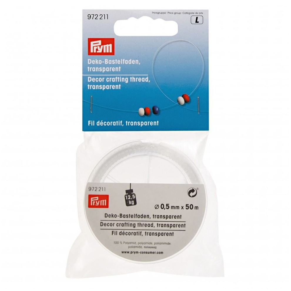Prym Transparent Thread Clear - 50 Metres - Each