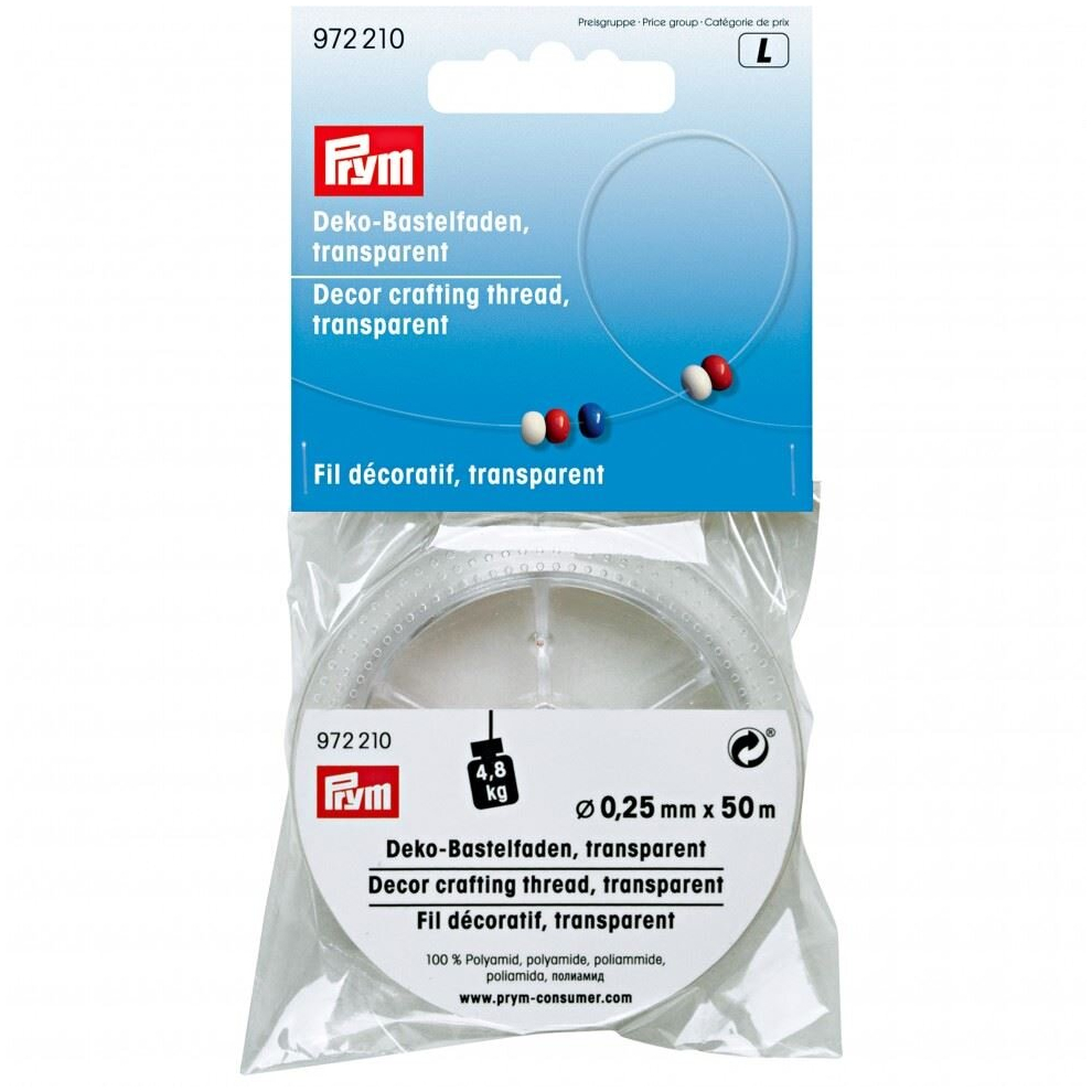 Prym Transparent Thread Clear - 50 Metres - each