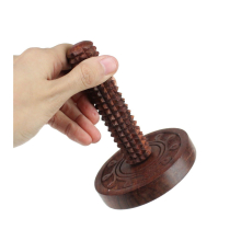 Wooden Chapati Press Roti Fluffer Indian Datta Press Solid Wood Carved