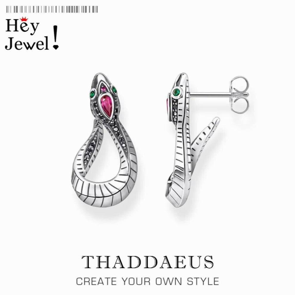 Snake Hoop Earrings,Europe Style Fine Jewerly For Women,2021 Summer Vintage Gift In Multicoloured
