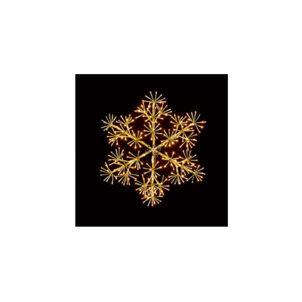 60cm Gold Starburst Snowflake with 300 Warm White LED Christmas  Light