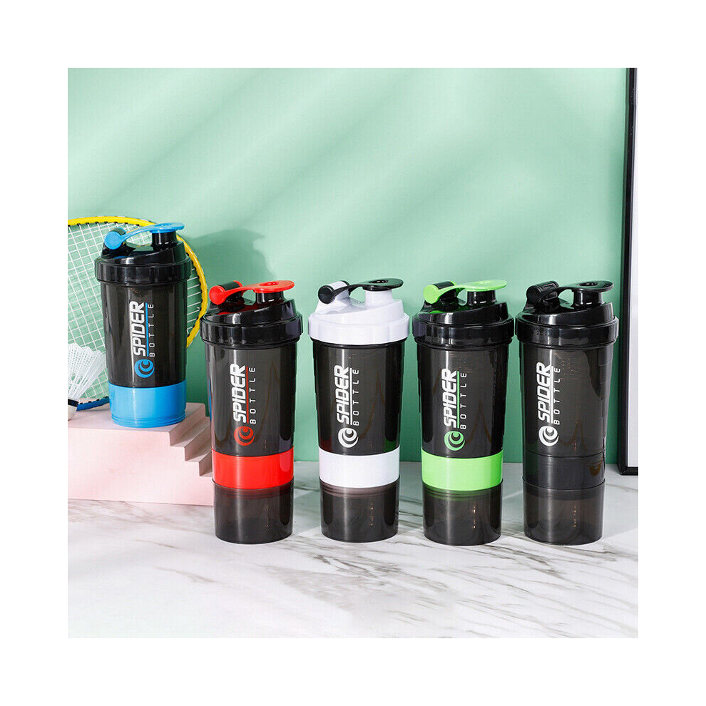 (Red) Shaker Bottle Cup Whey Protein Mixer Cyclone Cup 