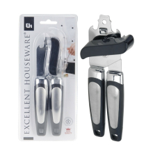 Heavy Duty Tin Can Opener Stainless Steel Cutter Handle Grip Tool