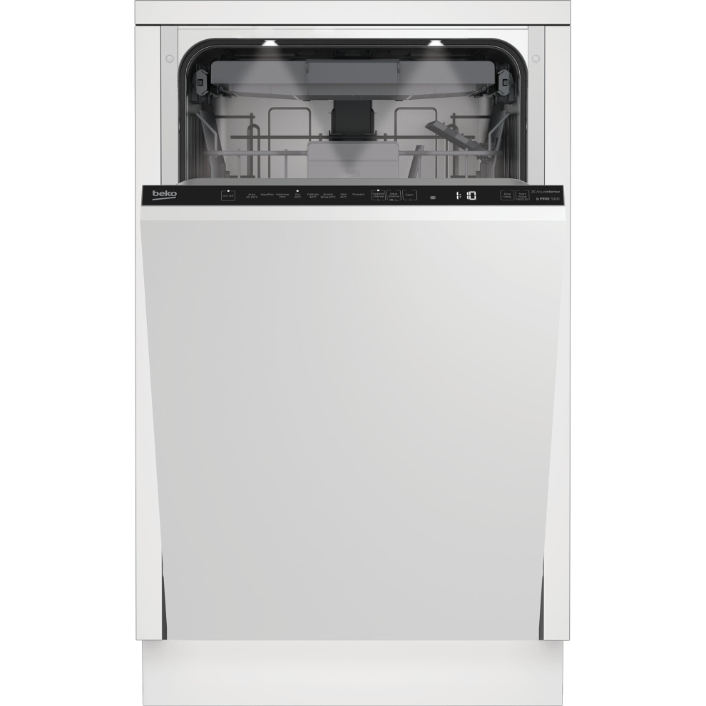 Beko Fully Integrated Slimline Dishwasher - Black Control Panel with Sliding Door Fixing Kit - C Rated