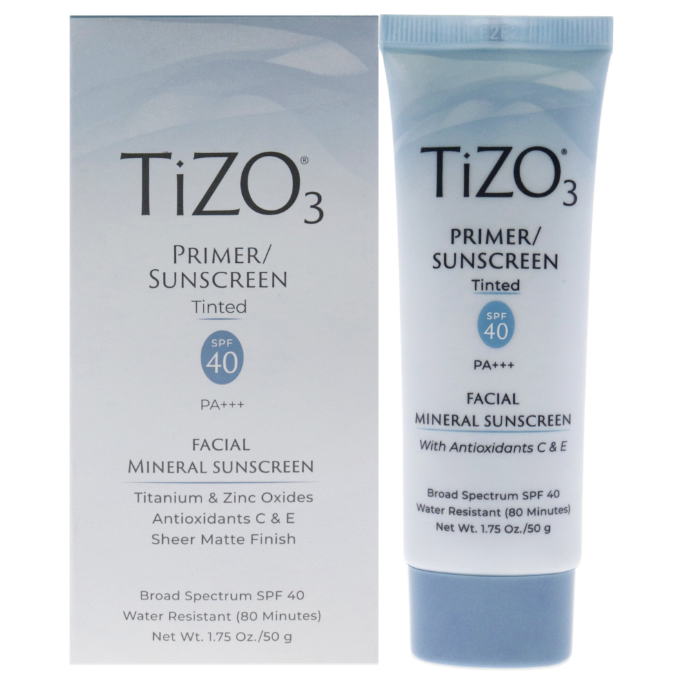 Tizo Tizo3 Facial Primer Tinted SPF 40 For Unisex 1.75 oz Sunscreen