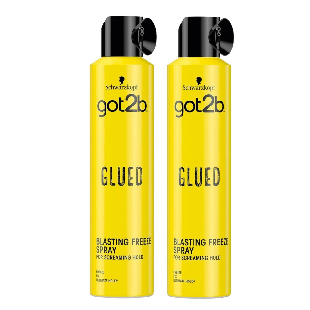 Have one to sell? Sell it yourself 2pk Schwarzkopf got2b Glued Blasting Freeze Hair Spray For Screaming Hold, 300ml