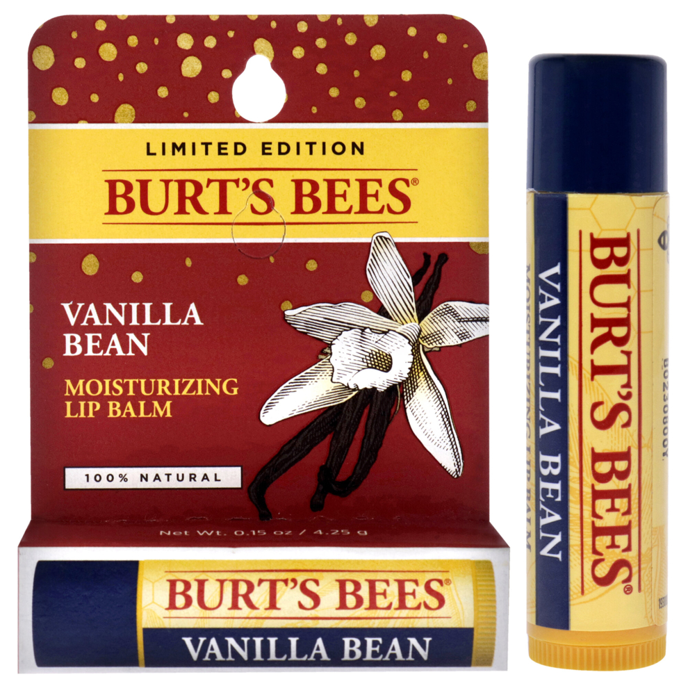 Burts Bees Moisturizing Lip Balm -Vanilla Bean For Unisex 0.15 oz Lip Balm (Limited Edition)