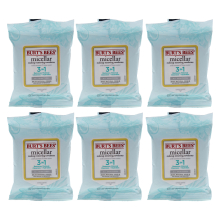 Burts Bees Micellar Makeup Removing Towelettes - Coconut and Lotus Water - Pack of 6 For Women 10 Count Towelettes