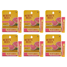 Burts Bees Pink Grapefruit Moisturizing Lip Balm Blister - Pack of 6 For Unisex 0.15 oz Lip Balm