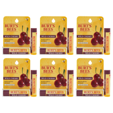 Burts Bees Wild Cherry Moisturizing Lip Balm Blister - Pack of 6 For Unisex 0.15 oz Lip Balm