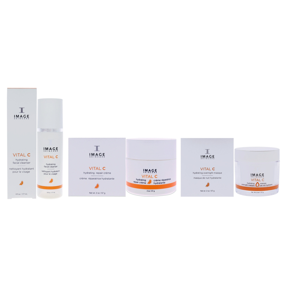 Image Cream Vital C Hydrating Kit For Unisex 3 Pc 2Oz Overnight Masque, 6Oz Repair 6Oz Facial Cleanser
