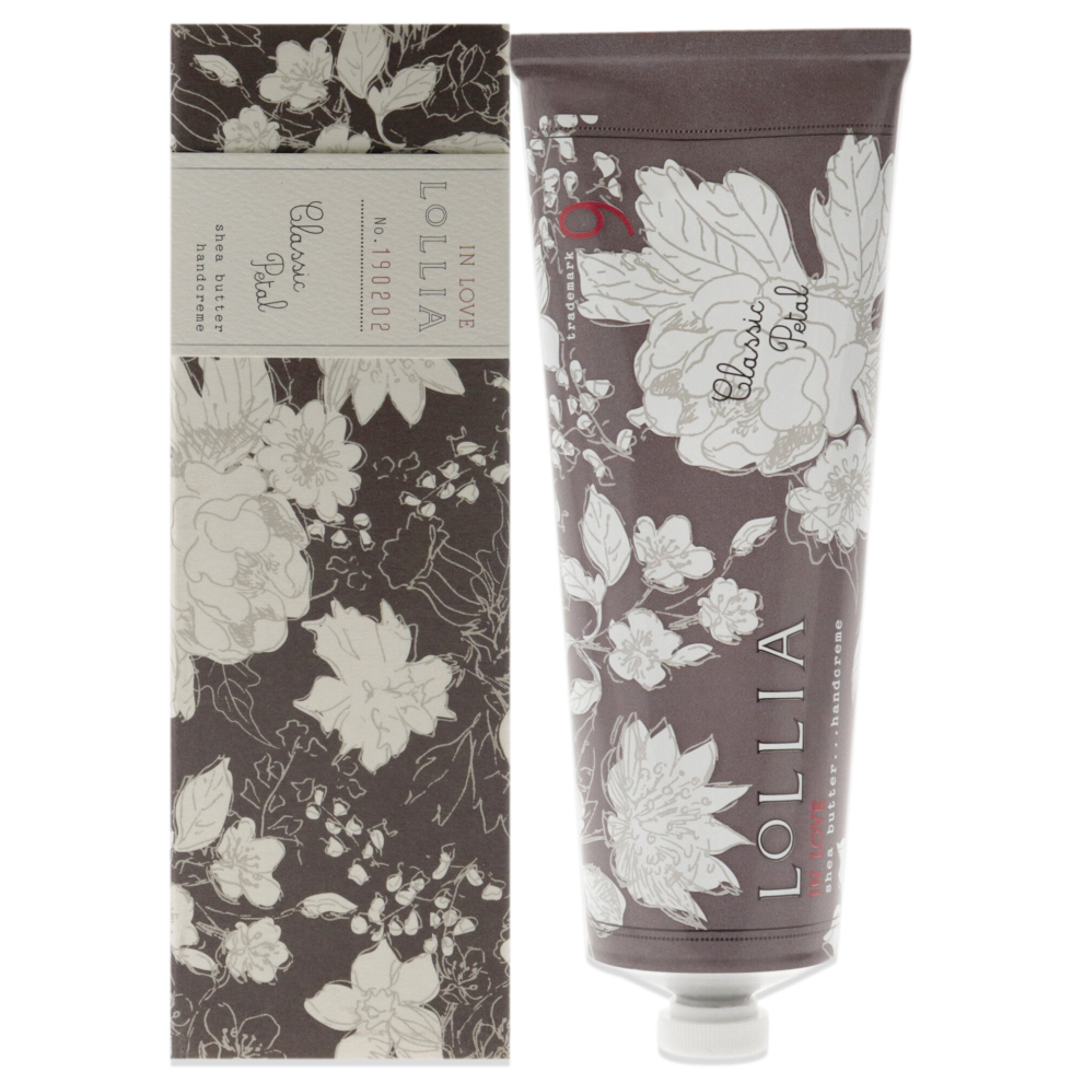 Lollia Women's Cream In Love Handcreme 4 Oz. - Classic Petal - Scented Hand For Moisturizing Hand Lotion For Dry Hands Shea Butter & Cocoa Butte