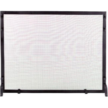 Wrought Iron Panel Screen, Black