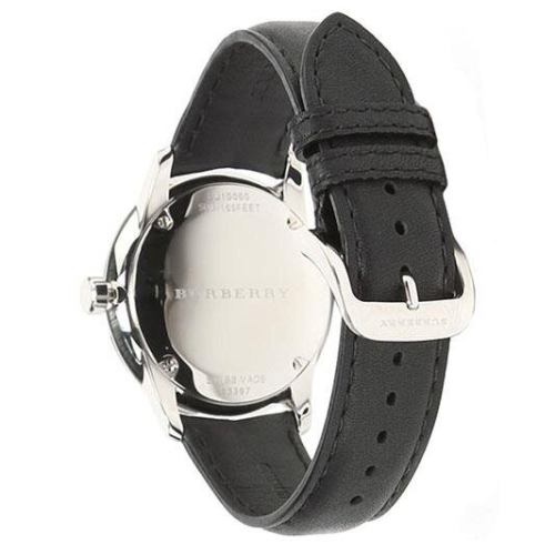 Burberry Burberry BU10000 Classic Round Beige Dial Black Leather Ανδρικό ρολόι 1