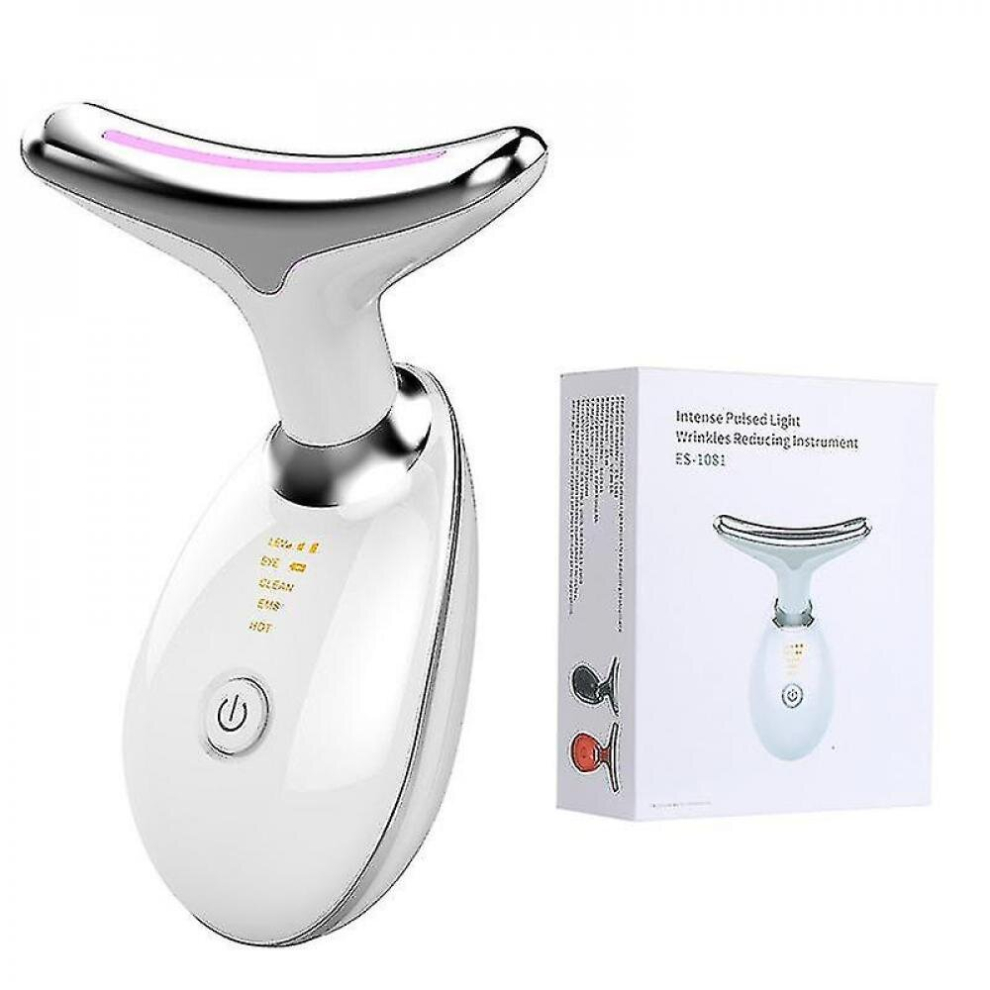 Neck Face Beauty Device Led Photon Therapy Skin Tighten Reduce Double Chin Anti Wrinkle Remove Lifting Massager Skin