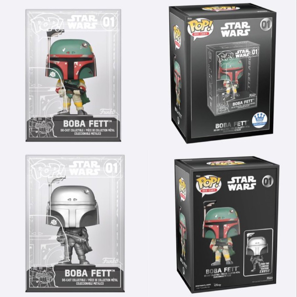 Star Wars Boba Fett Die Cast Funko Shop Exclusive CHANCE OF CHASE Funko Pop! Figure