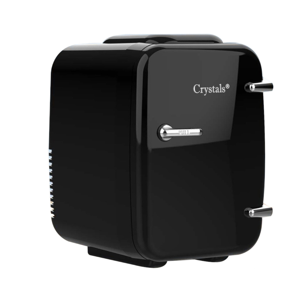 Denny Int Ltd 4L Portable Mini Fridge Table Top Electric Small Cooler Bedroom Ice Box Office Black