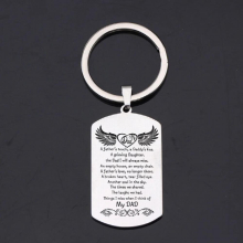 Dad Memorial Gift Creative Stainless Steel Keychain Easy to Carry High-quality And Well-made