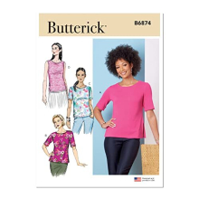 Butterick B6874F5 Misses TOP/Vest F5 (16-18-20-22-24)