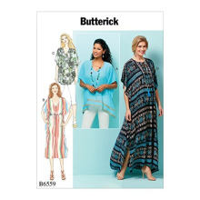 Butterick Patterns 6559 Y Sizes X-Small-Medium Misses' Top/Tunic and Caftan, Tissue, Multi-Colour, 17 x 0.5 x 22 cm