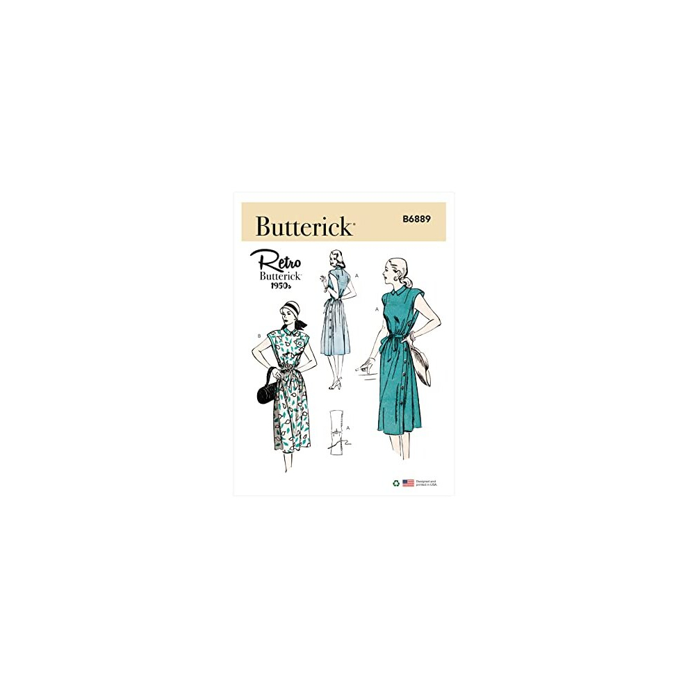 Butterick B6889a5 Misses Dress A5 (6-8-10-12-14) Not,Specified