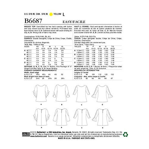 Butterick Butterick Pattern B6687 Misses' Top 1