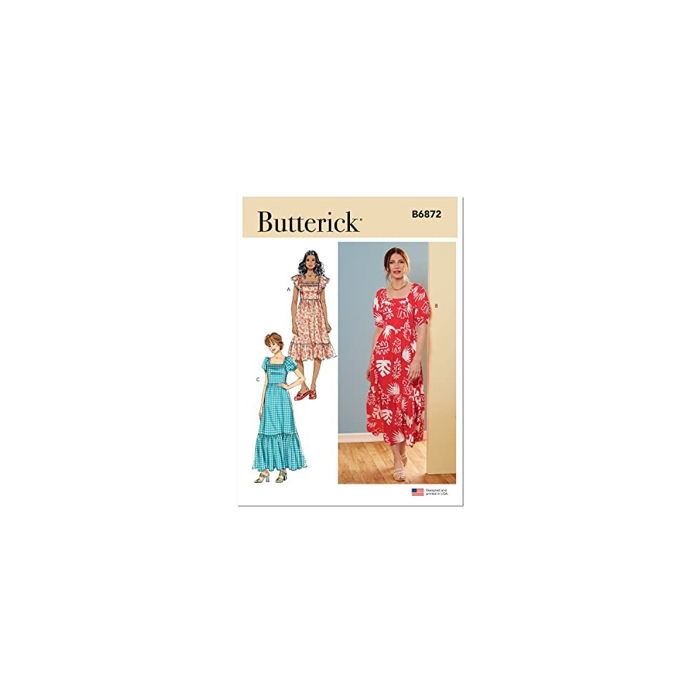 Butterick B6872f5 Misses Dress F5 (16-18-20-22-24) Not,Specified