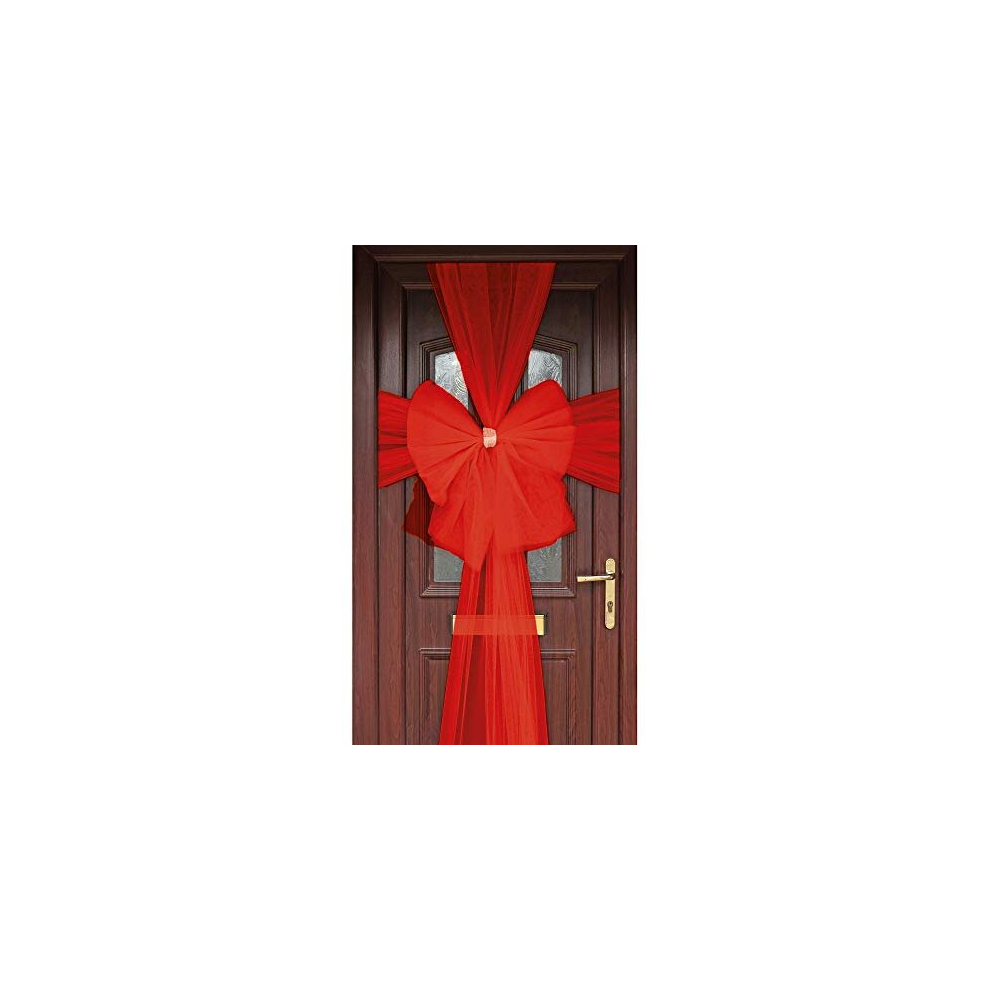 OakTree Red Door Bow Decoration