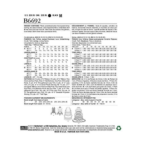 Butterick Butterick Sewing Pattern, Paper, White, Various, B6692E5 1
