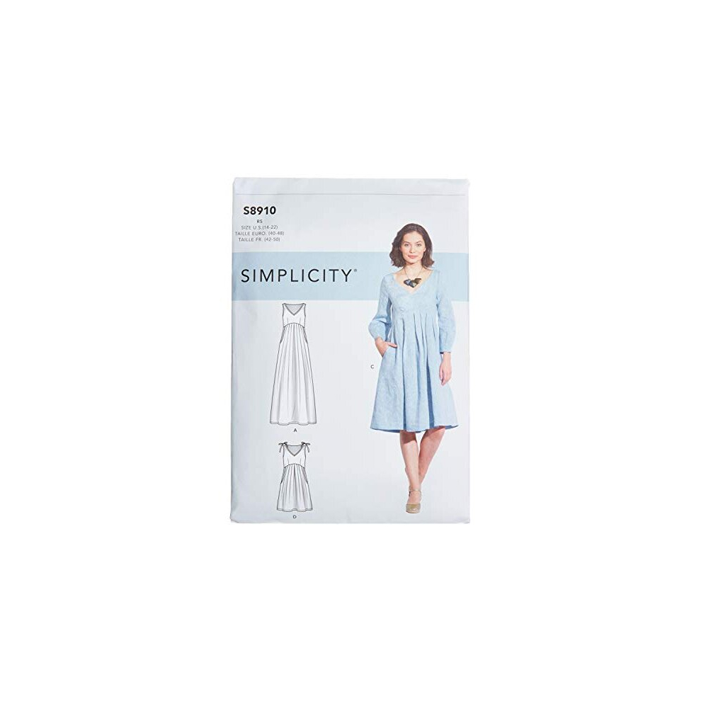 Simplicity Sewing Pattern S8910 Misses' Dress, R5 (14-16-18-20-22)