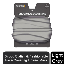 Termin8 Snood/Face Covering Unisex Stylish Mask, Light Grey