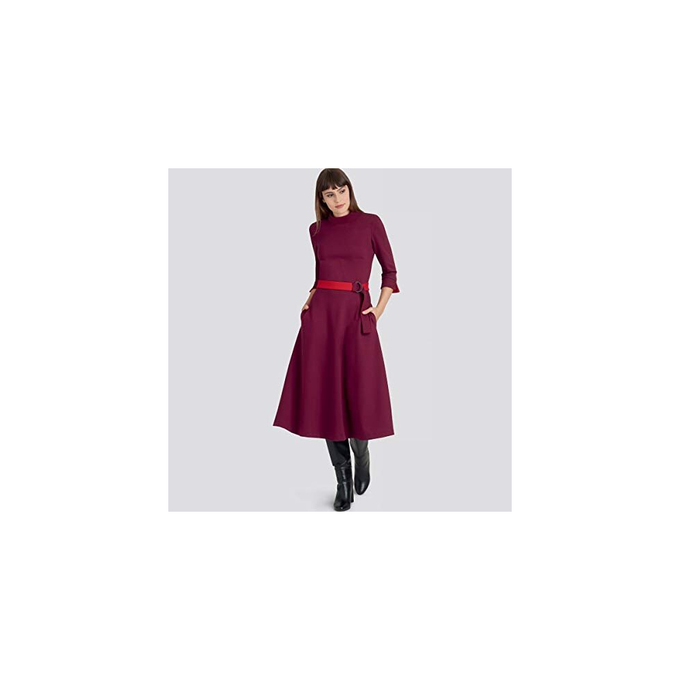 SIMPLICITY SS9176AA AA (10-12-14-16-18) Misses' & Women's fit & Flare Dresses with Sleeve & Neckline Variations & Reversible Belt