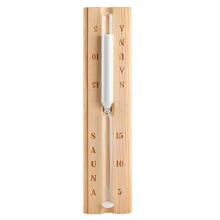 Shipenophy Wall-Mounted Wooden Sauna Hourglass 15 Minutes Sand Timer Countdown Clock Accessory for Sauna Spa Room 30x6.5x3.5cm