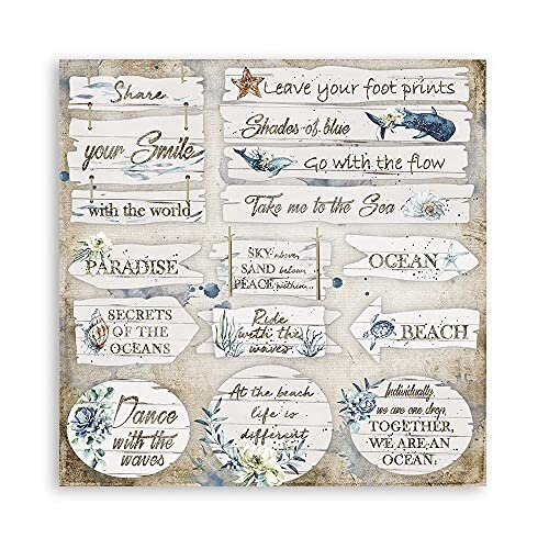 Stamperia International KFT Stamperia-Scrapbooking Dream Sea Rom   ntico Multicolor 12 x 12 polegadas 1