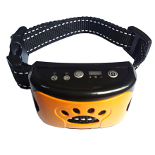 (Orange) Anti Bark Dog Training Collar Sound Vibrate Automatic Stop Barking  Rechargeable