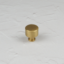 (30mm Knob) Satin Brass Hammered T-Bar Handle & Coordinating Knobs