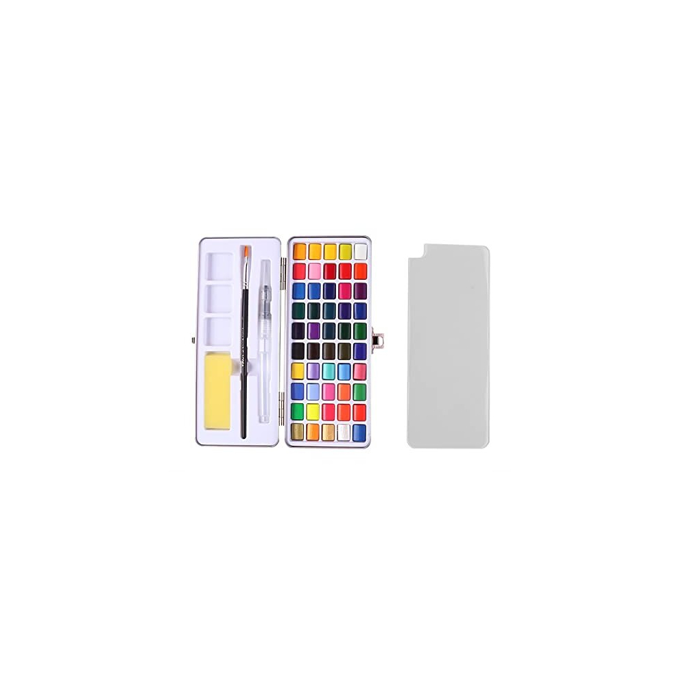 WANGCL 50 Colors Watercolor Paint Set Portable Vivid Colors Solid Watercolor Pigment Paint Set Perfect for Students Beginners